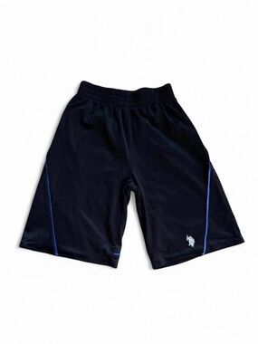 U.S. Polo Assn. Boys Black Mesh Basketball Shorts Size 10